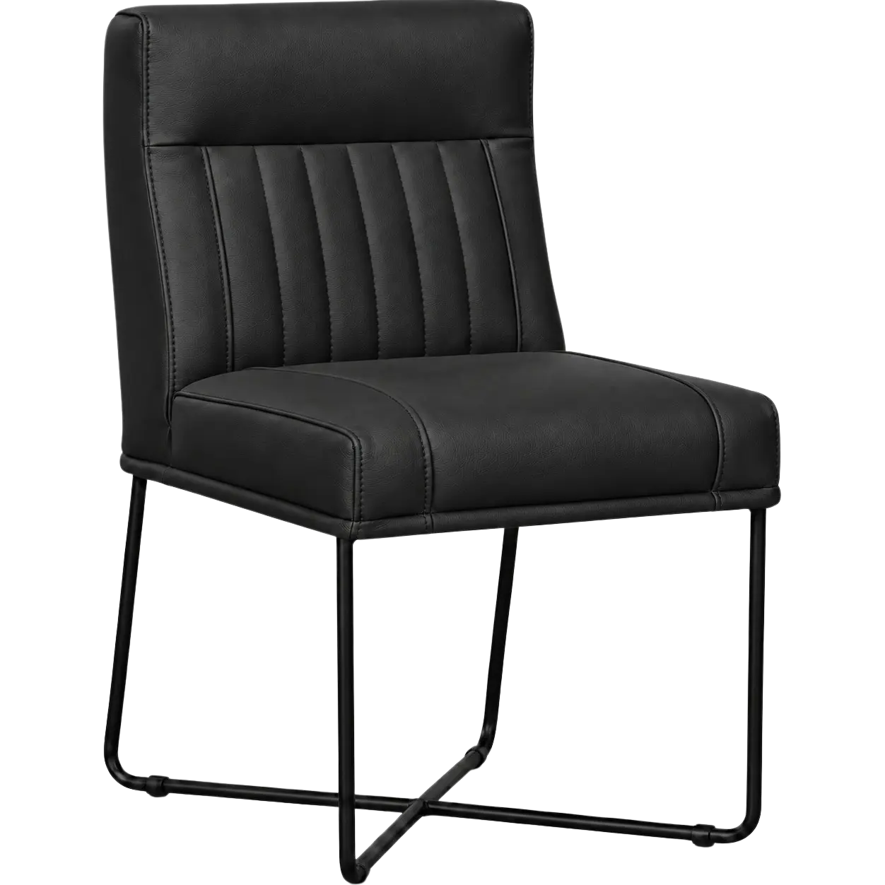 afbeelding van Leren eetkamerstoel Cuddle